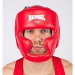 Шлем боксёрский закрытый Reyvel, цвет красный